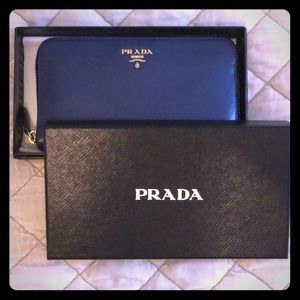 Prada zip wallet